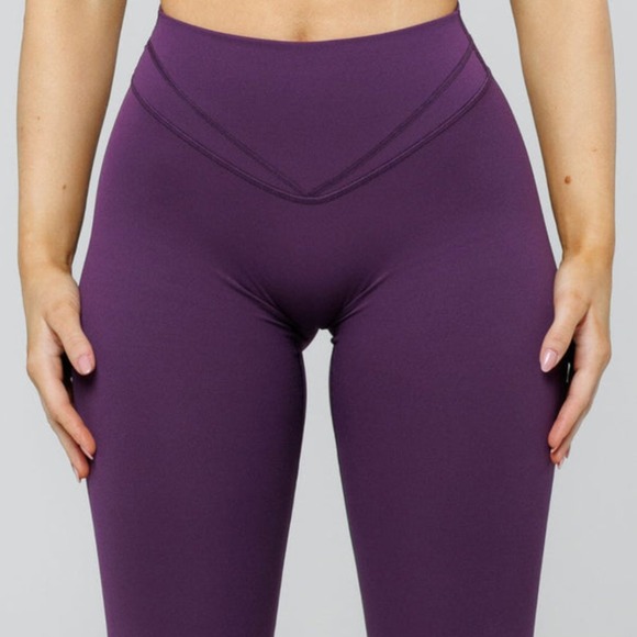 PARAGON Pants - NWT Paragon RecStretch Icon High Rise Sculptseam Plus Contour Legging - PLUM XL